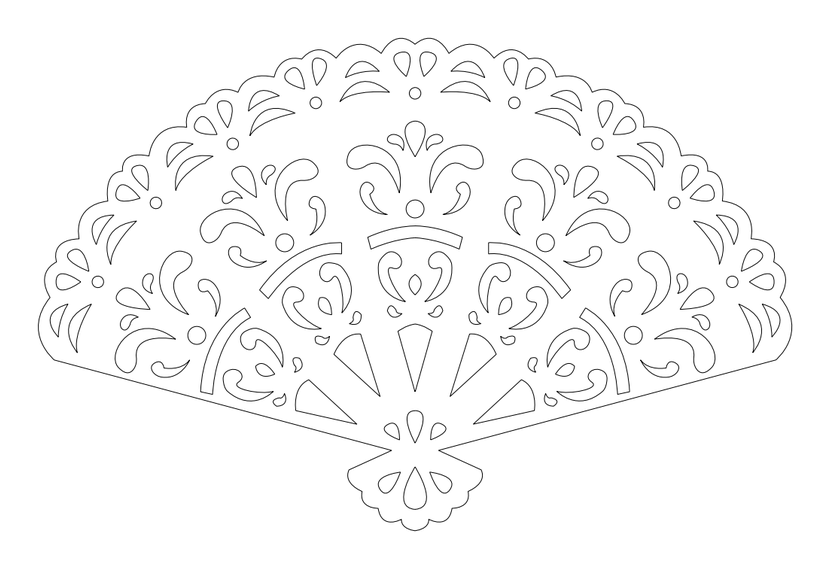 Abanico 50cm – archivo DXF para corte láser y CNC