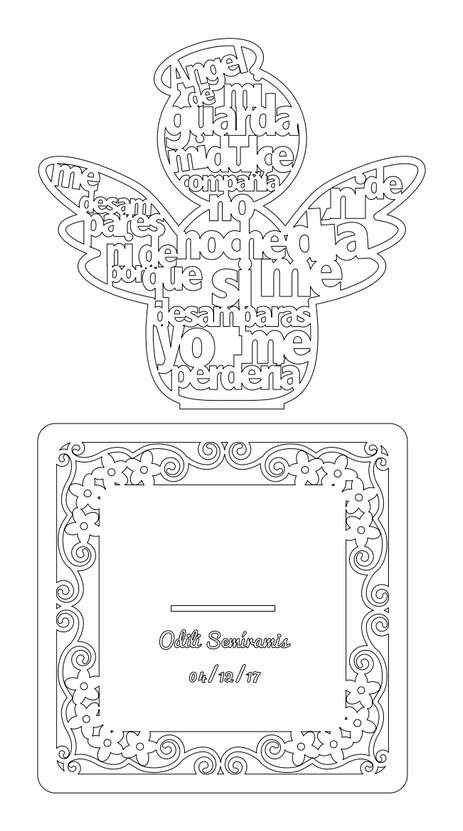 Angel baseODILIS – archivo DXF para corte láser y CNC