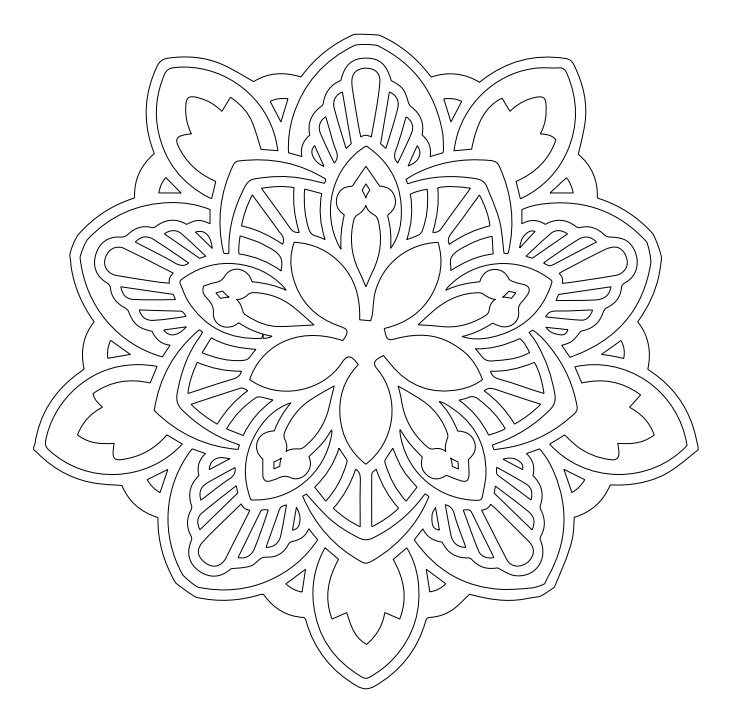 Arete mandala – archivo DXF para corte láser y CNC