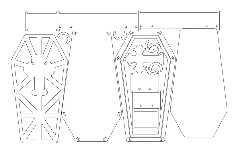 Ataud – archivo DXF para corte láser y CNC