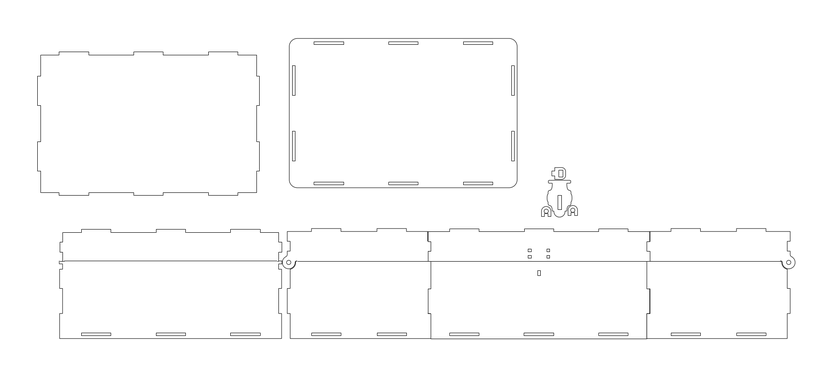 Caja bisagra sin grabado – archivo DXF para corte láser y CNC