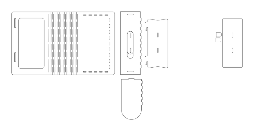 Caja con broche 22cm – archivo DXF para corte láser y CNC