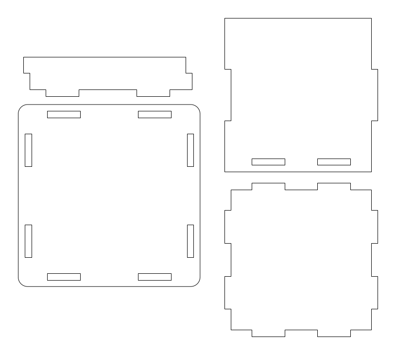Cajita 7x7x7cm – archivo DXF para corte láser y CNC