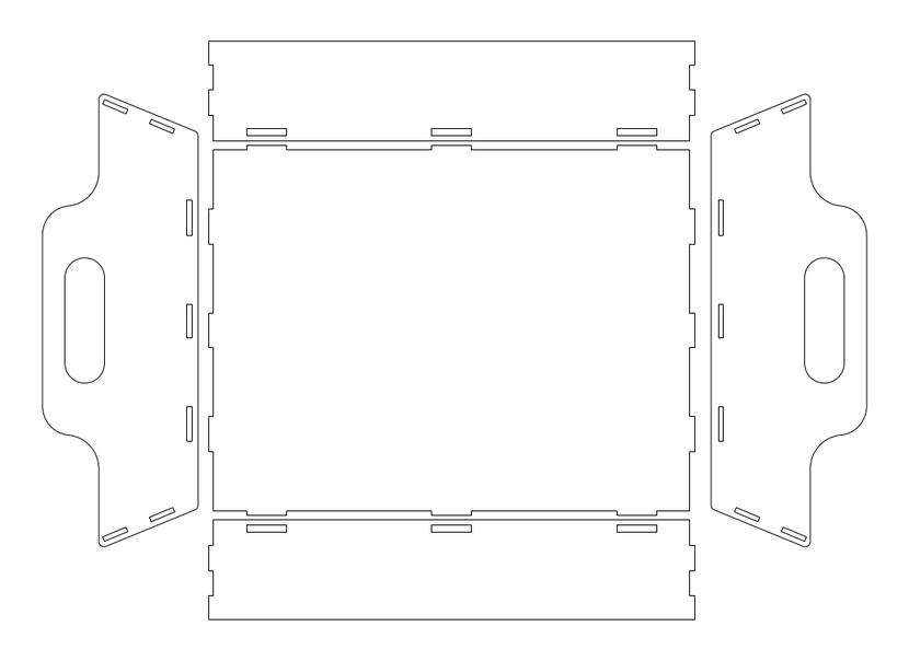Charola 20x23cm – archivo DXF para corte láser y CNC