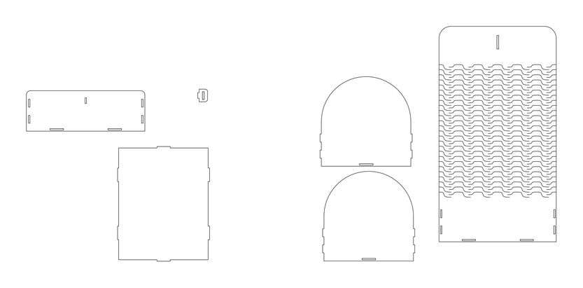 Cofre 25x20x20cm – archivo DXF para corte láser y CNC