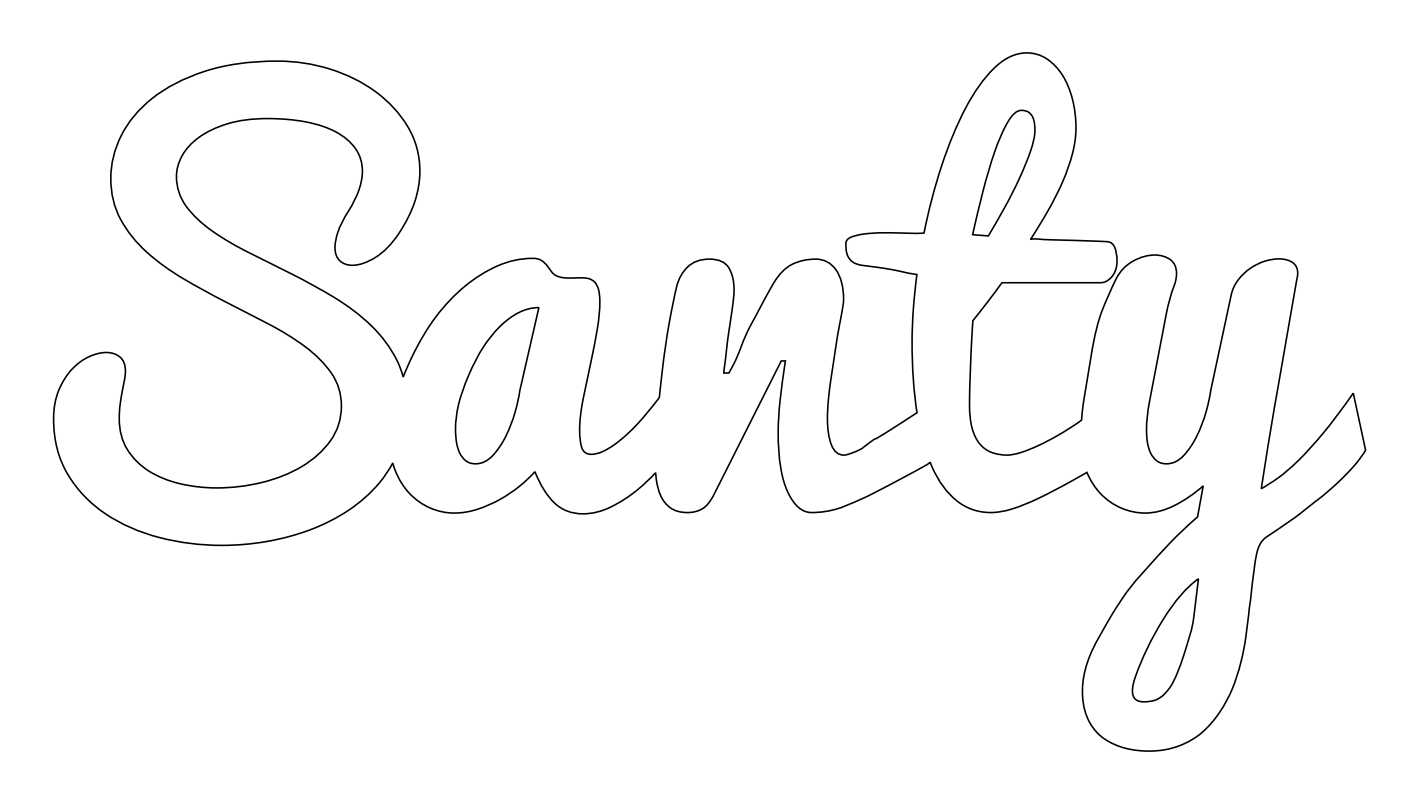 Copia de nombre Santy – archivo DXF para corte láser y CNC