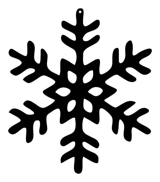 Copo de nieve 12cm – archivo DXF para corte láser y CNC