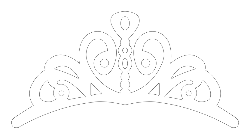 Corona de 3.5cm – archivo DXF para corte láser y CNC