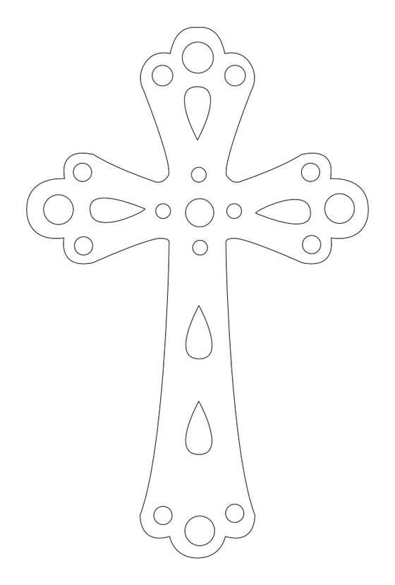 Cruz 11cm – archivo DXF para corte láser y CNC