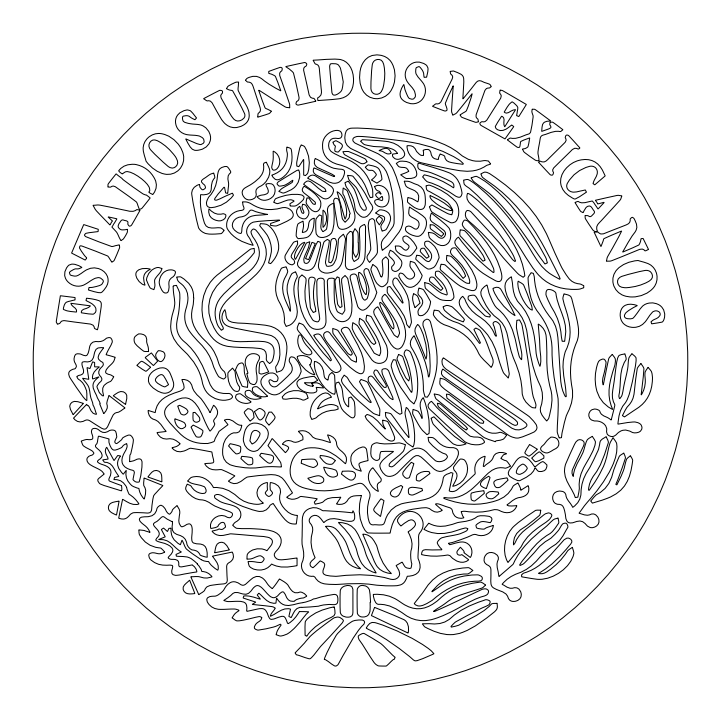 ESCUDO MEXICO grabado tito2 – archivo DXF para corte láser y CNC