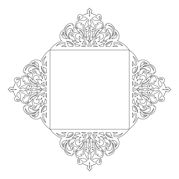 Invitacion Cuadro 2 – archivo DXF para corte láser y CNC