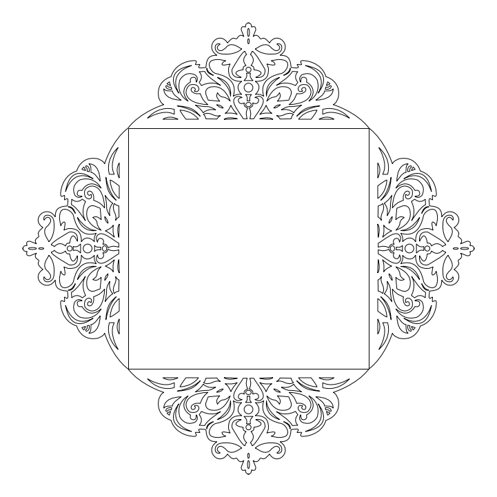 Invitacion Cuadro – archivo DXF para corte láser y CNC