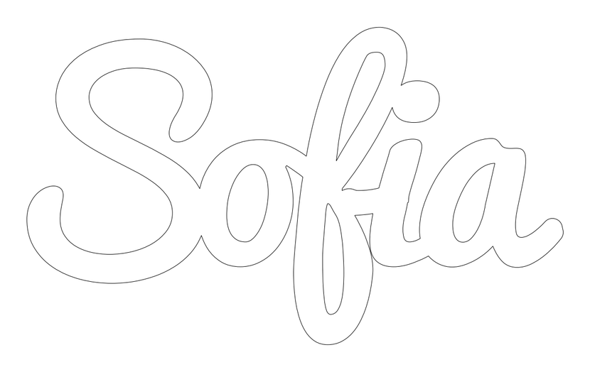 Letrerito sofia – archivo DXF para corte láser y CNC