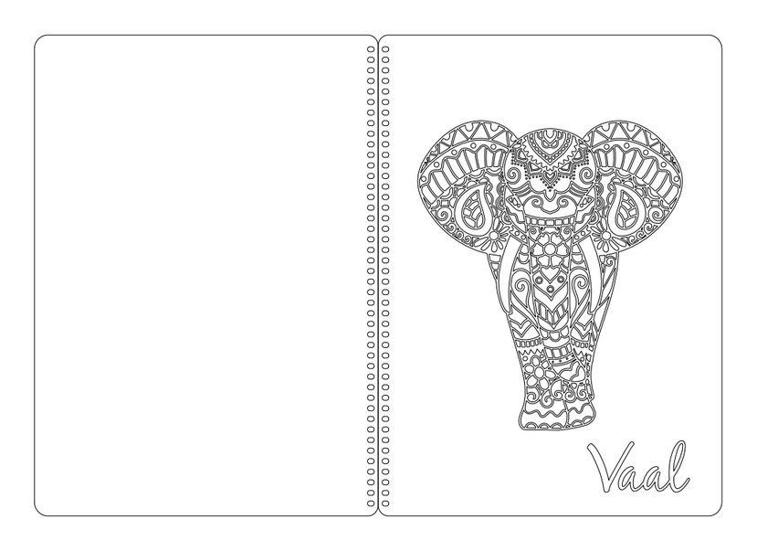 Libreta elefante +2cm – archivo DXF para corte láser y CNC