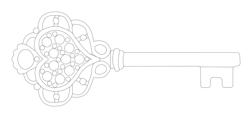 Llave corazon – archivo DXF para corte láser y CNC
