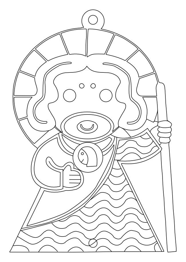 llavero san juditas – archivo DXF para corte láser y CNC