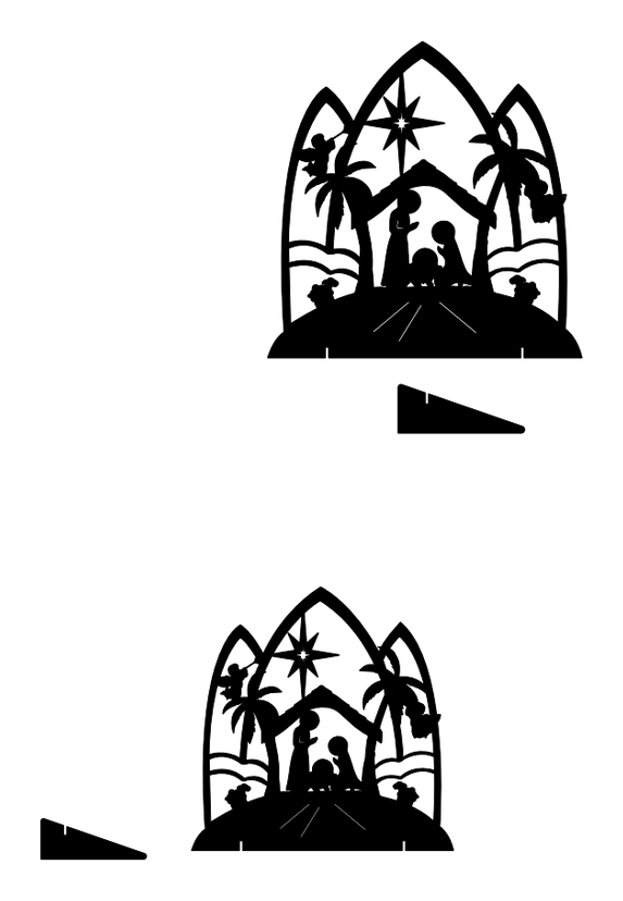 Nacimiento Navidad – archivo DXF para corte láser y CNC