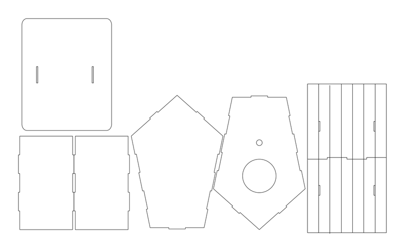Pajarera 30cm – archivo DXF para corte láser y CNC