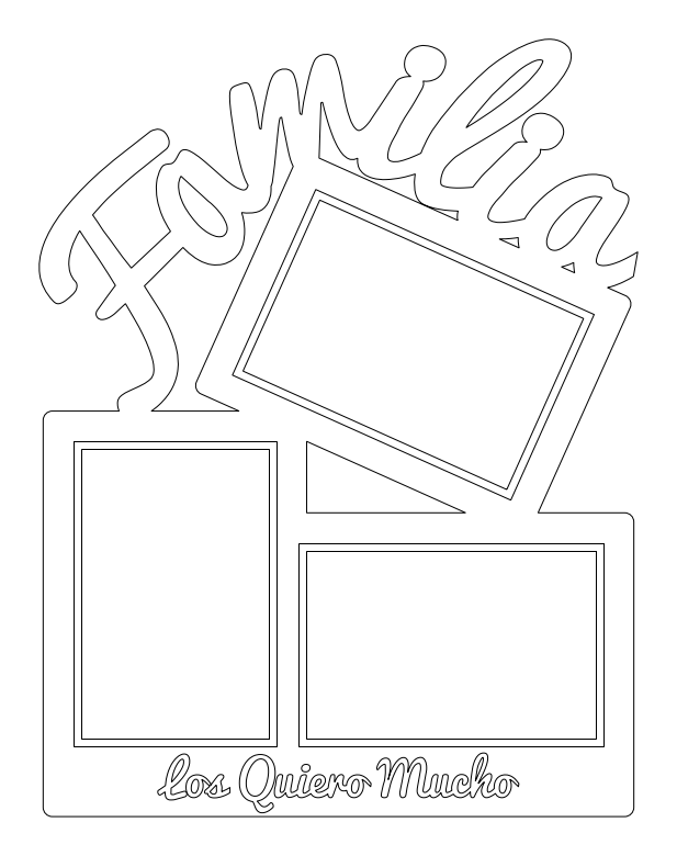 Porta retratos familia – archivo DXF para corte láser y CNC
