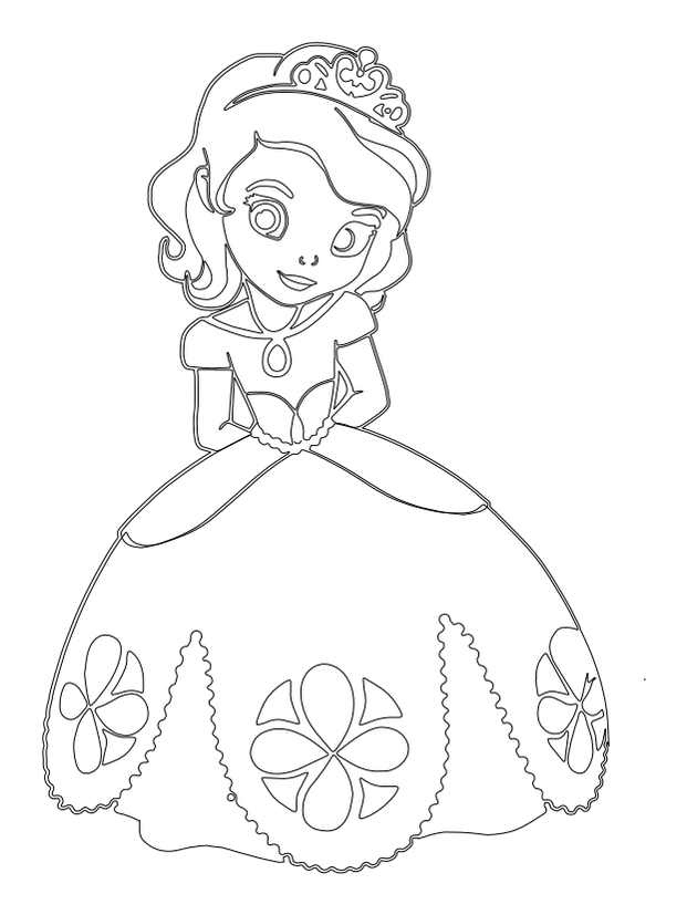 Princesa sofia 1m – archivo DXF para corte láser y CNC