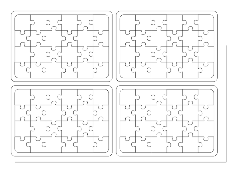 Rompecabezas 20x15cm – archivo DXF para corte láser y CNC