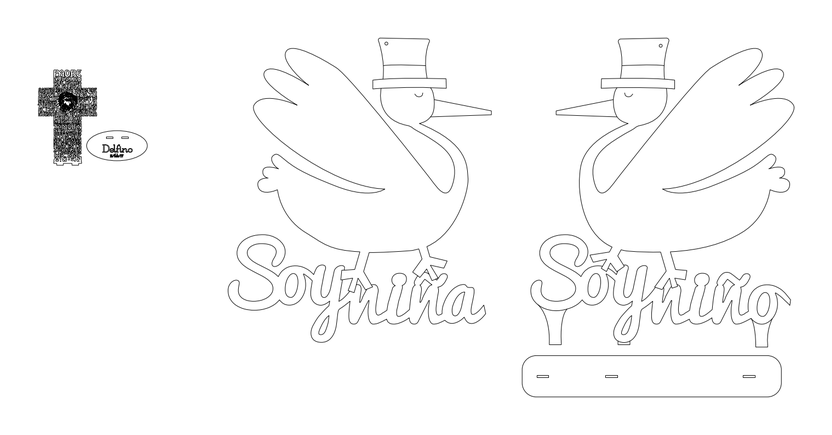 Sigueñas monerias – archivo DXF para corte láser y CNC