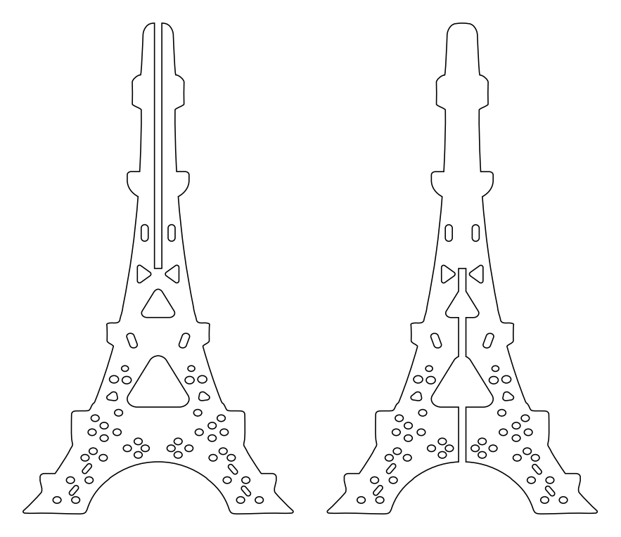 torre x 20cm – archivo DXF para corte láser y CNC